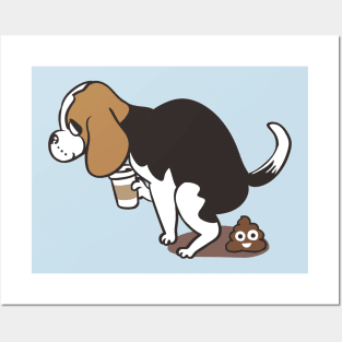 Coffee makes me poop Beagle Posters and Art